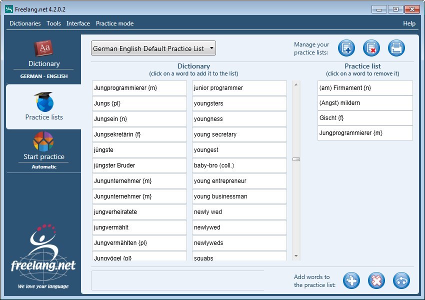 Freelang Dictionary - Screenshot #3