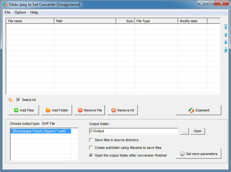 Okdo Jpeg to Swf Converter - Screenshot #3