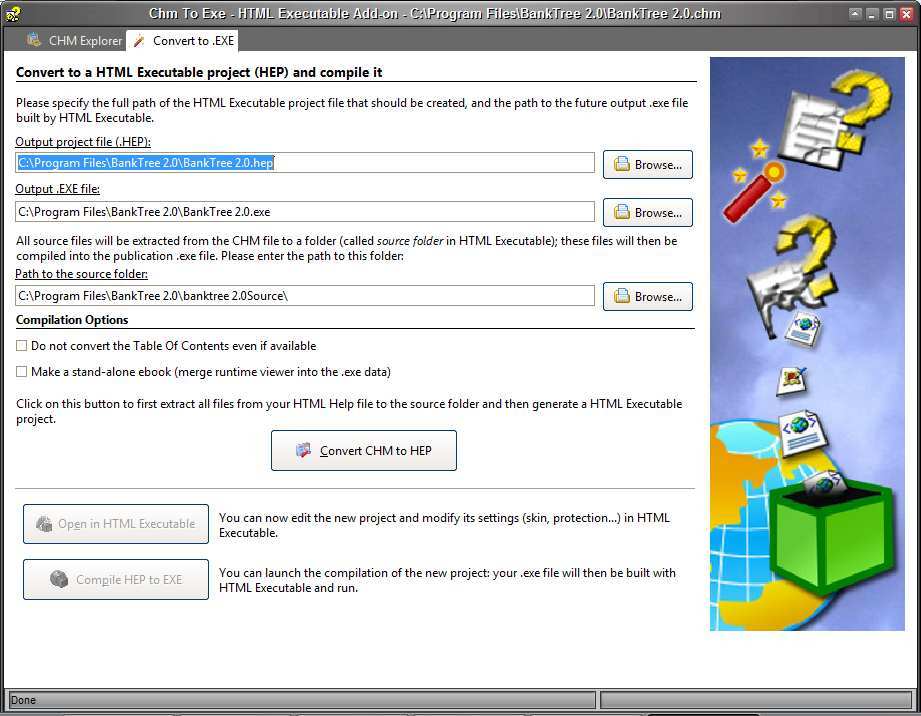 CHM To Exe - Screenshot #4