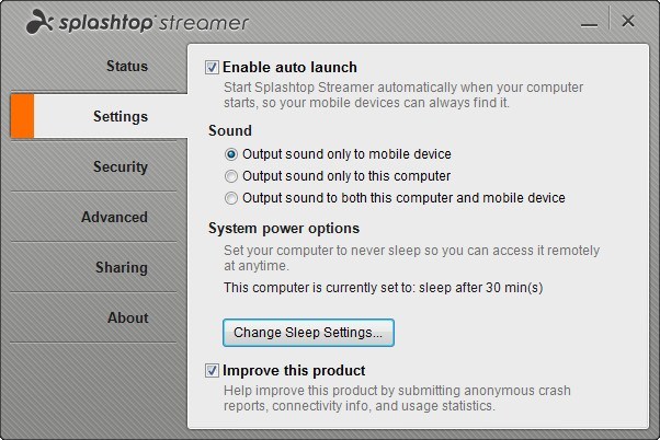 Splashtop Streamer - Screenshot #6