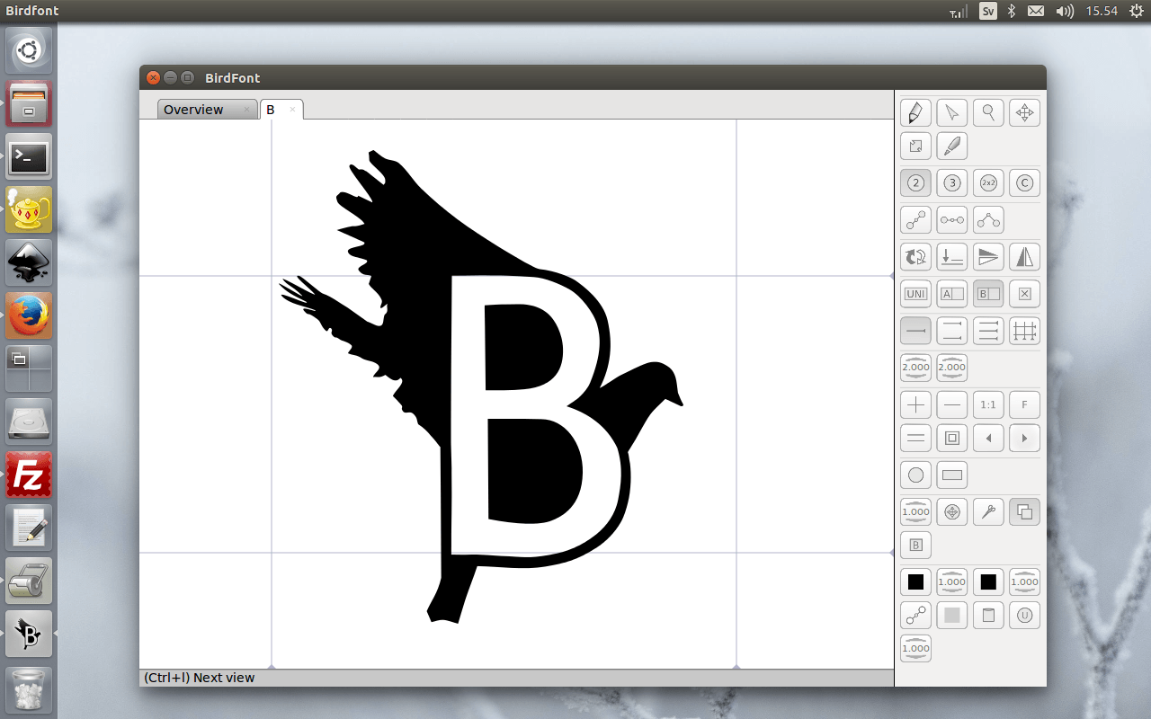 birdfont zoom tool