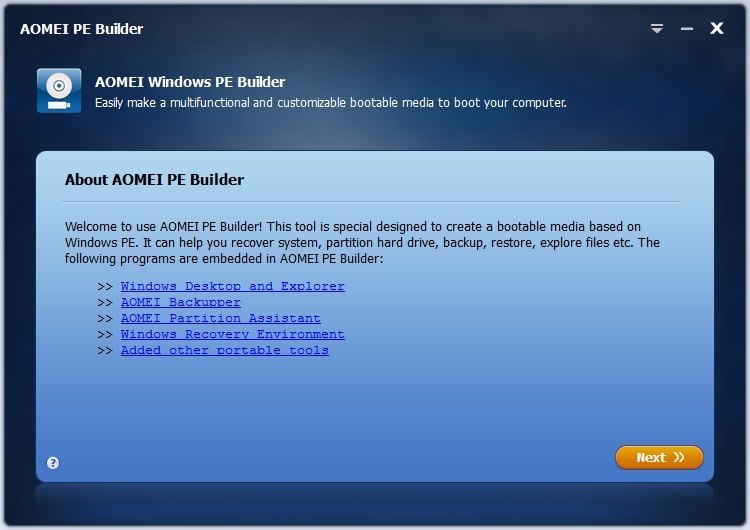 Aomei pe builder не видит флешку