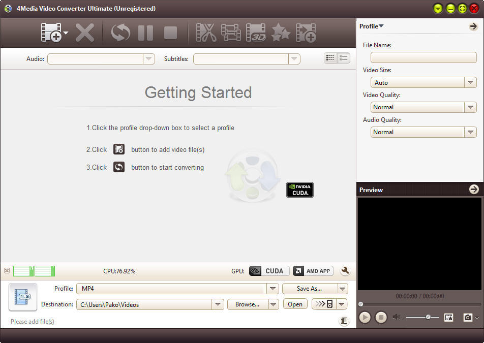 4Media Video Converter Ultimate - Screenshot #1