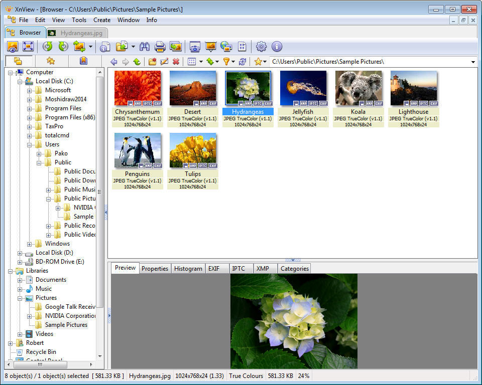 download the new version for android XnViewMP 1.5.4
