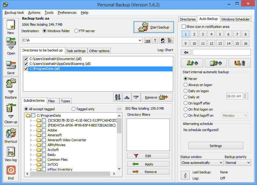 Personal Backup - Screenshot #8