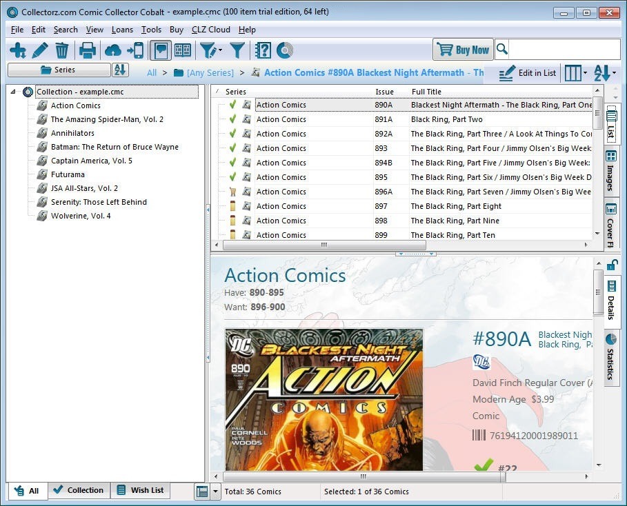youtube comic collector software