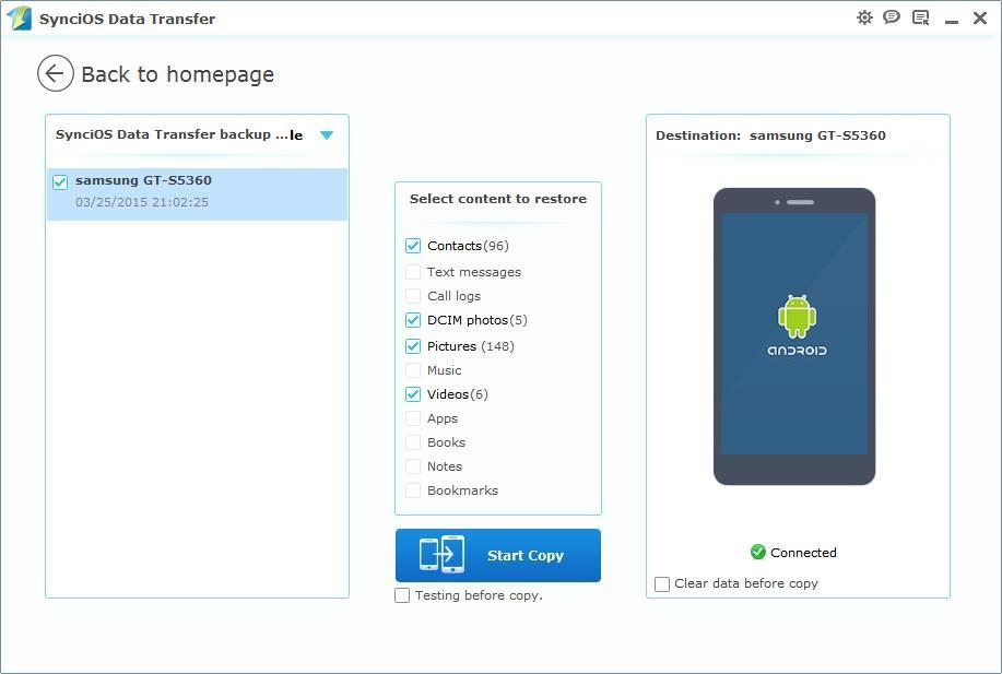 SynciOS Data Transfer - Screenshot #20