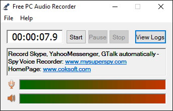 Free PC Audio Recorder - Screenshot #1