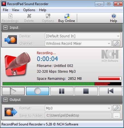recordpad app windows 10