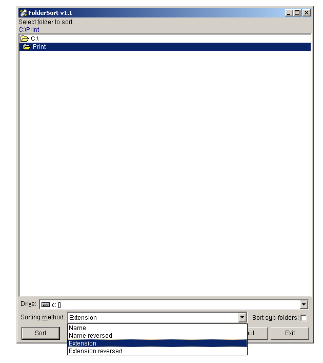 FolderSort - Screenshot #1