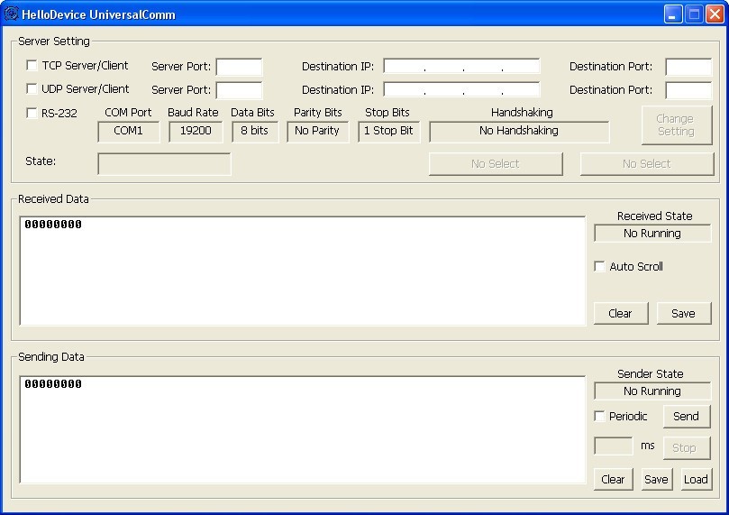 HelloDevice UniversalComm - Screenshot #1
