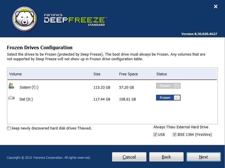 Deep Freeze Standard - Screenshot #6
