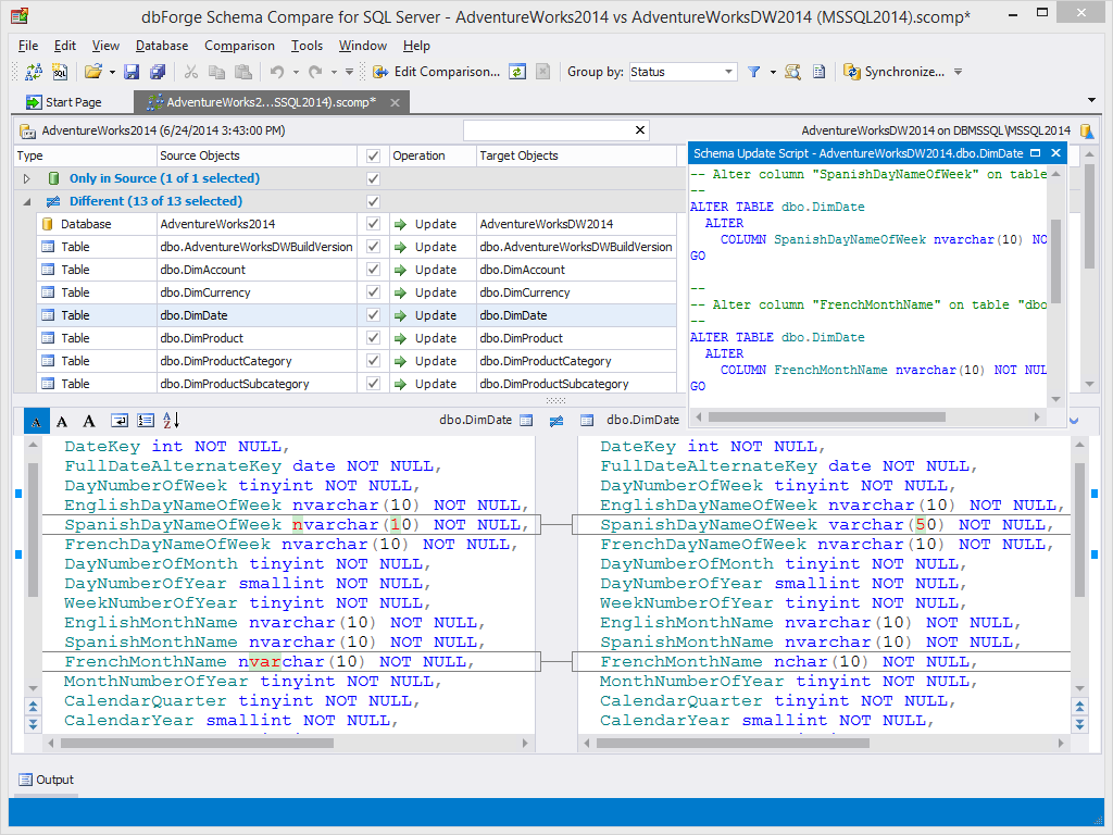 dbForge Schema Compare for SQL Server latest version - Get best Windows ...