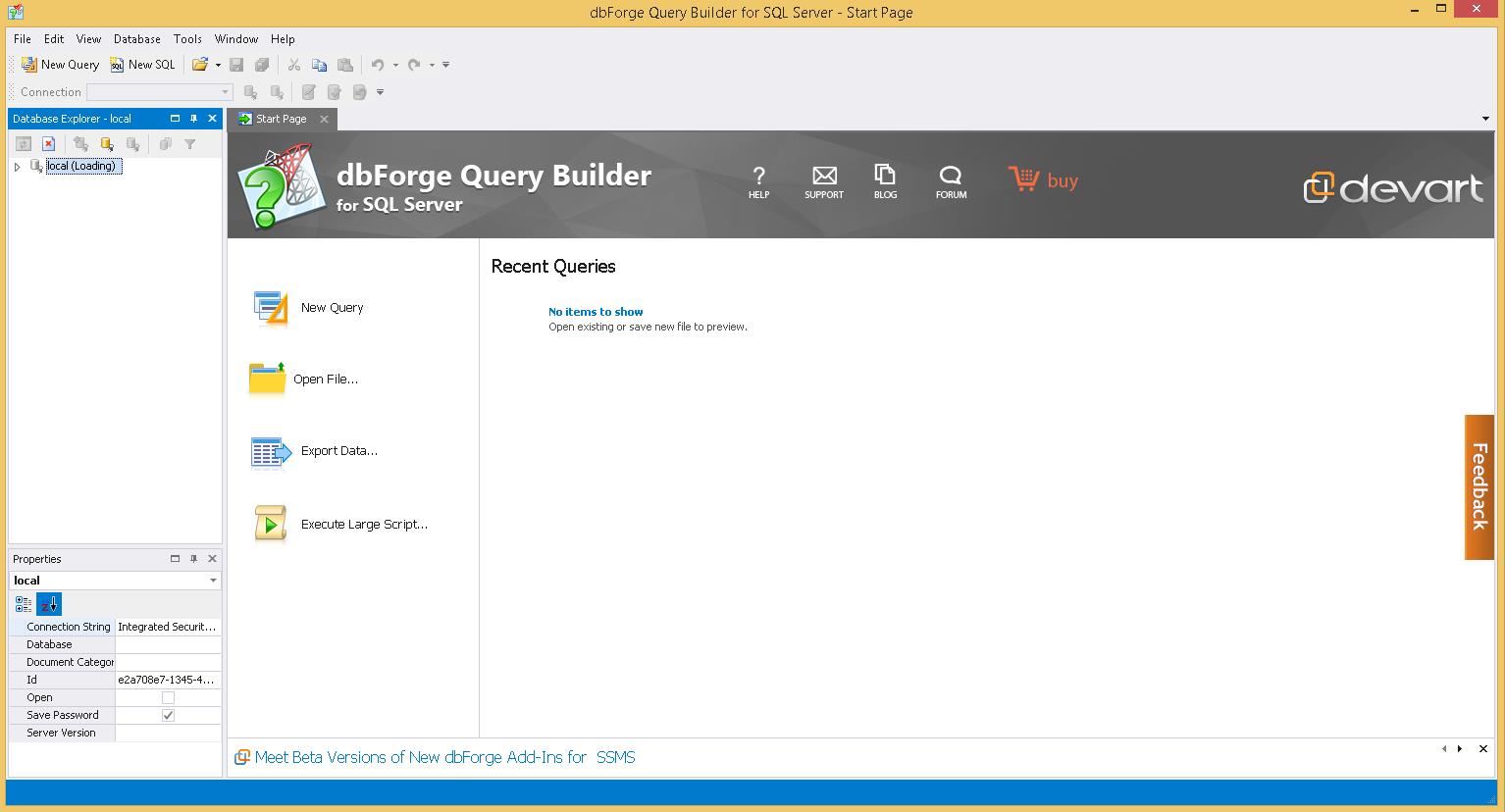 Devart dbForge Query Builder for SQL Server - Screenshot #2