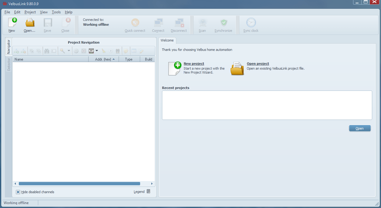 VelbusLink - Screenshot #1