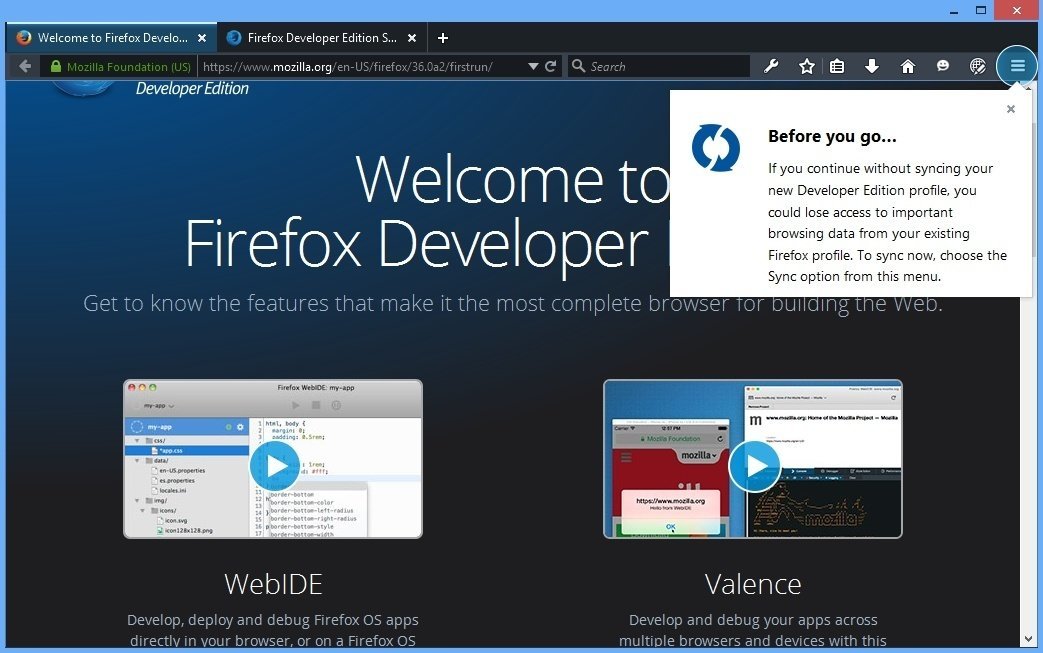 firefox developer browser