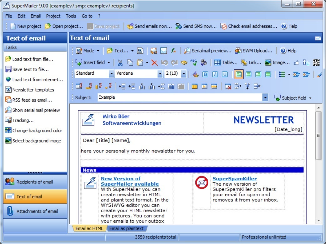 Email name. Email Tools. Email file attachments mem. Software newsletter Samples.