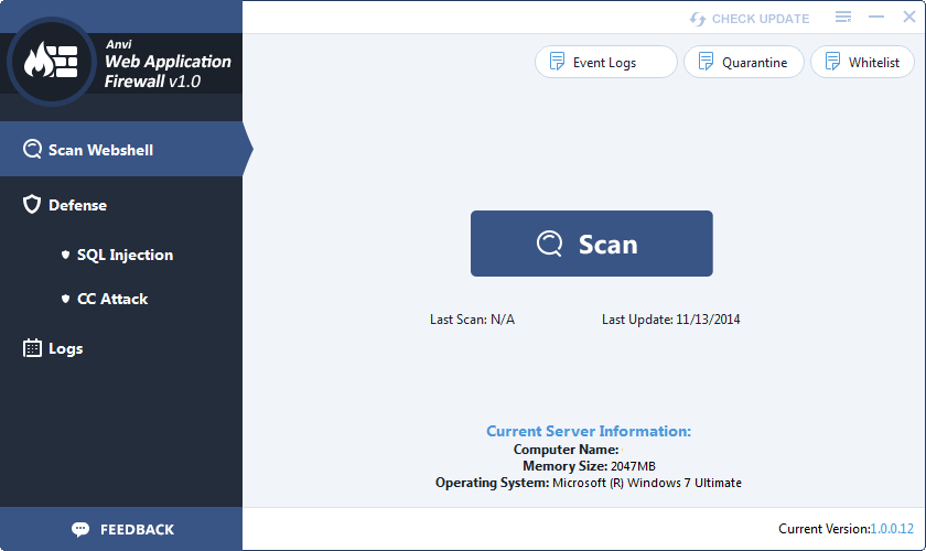 Web Application Firewall - Screenshot #1