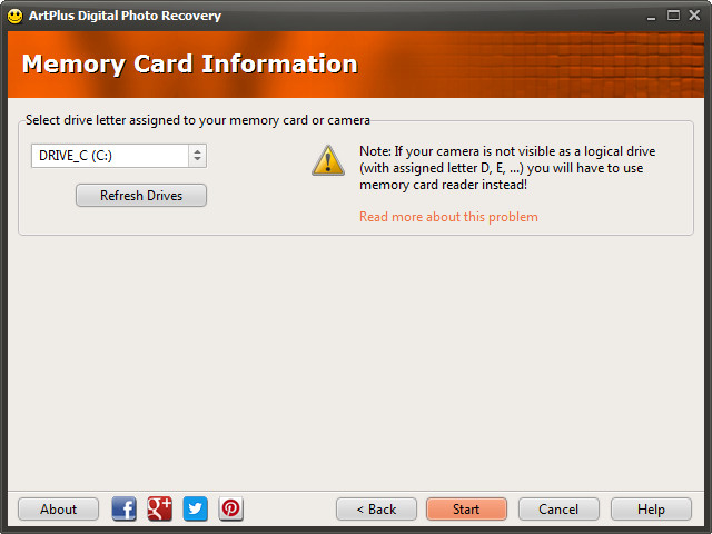ArtPlus Digital Photo Recovery - Screenshot #3