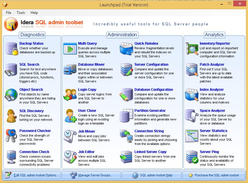Idera SQL admin toolset latest version - Get best Windows software