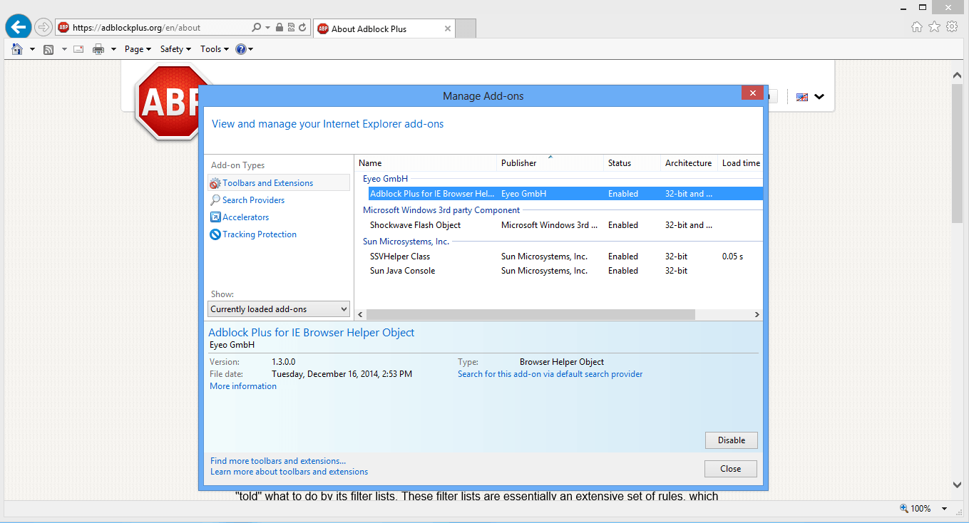 Adblock Plus for IE - Screenshot #9