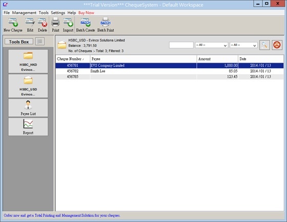 ChequeSystem Cheque Printing Software - Screenshot #11