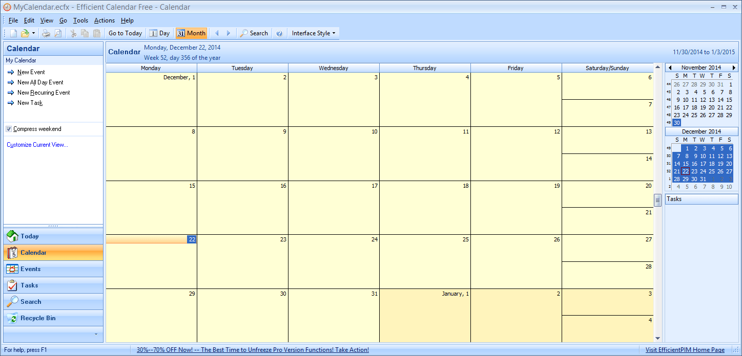 Efficient Calendar latest version Get best Windows software