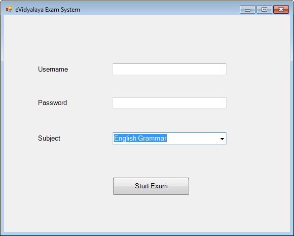 eVidyalaya Exam System - Screenshot #2