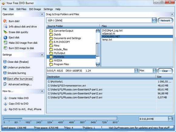 Your Free DVD Burner - Screenshot #1