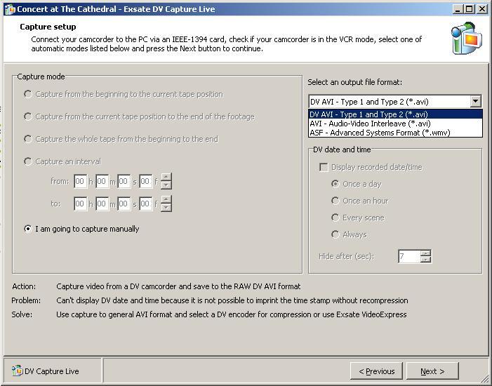 Exsate DV Capture Live download for free - SoftDeluxe
