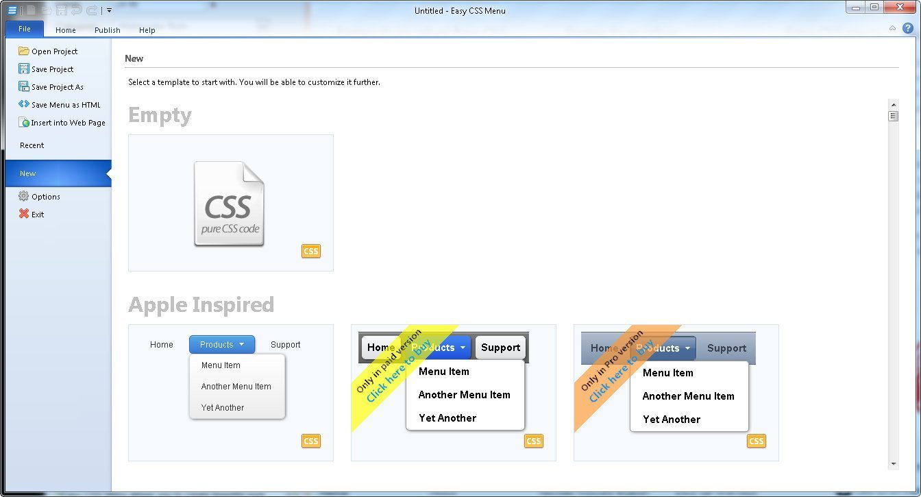 Easy CSS Menu latest version - Get best Windows software