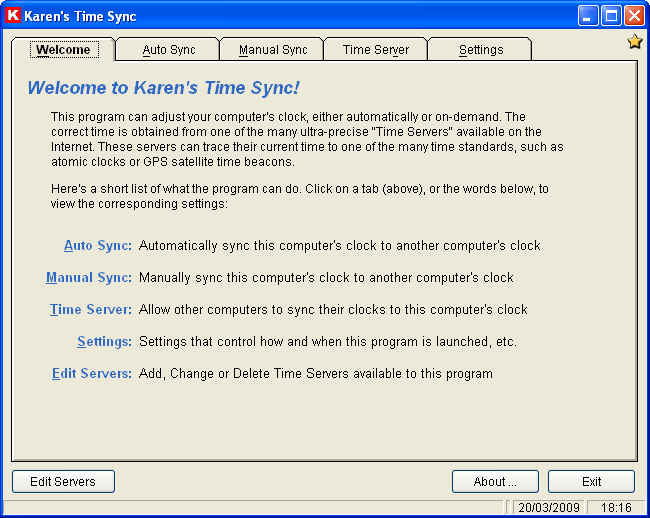 Karen's Time Sync download for free SoftDeluxe