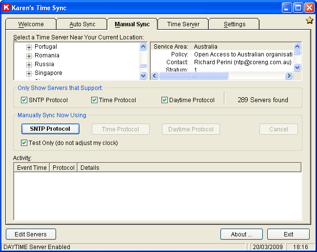Karen's Time Sync download for free SoftDeluxe