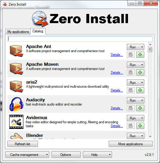 download the new version Zero Install 2.25.0