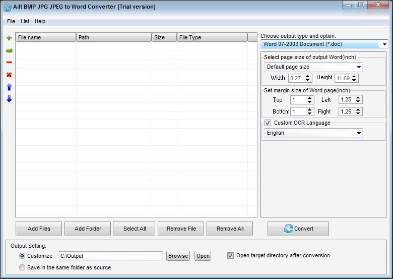 Ailt BMP JPG JPEG to Word Converter latest version Get best Windows
