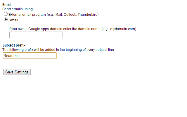Send Link by Email or Gmail - Screenshot #1