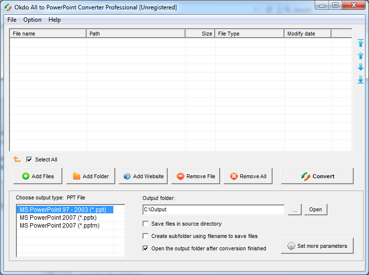 Okdo All to PowerPoint Converter Professional - Screenshot #3