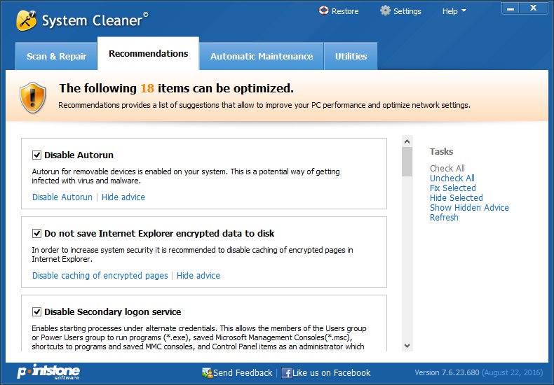 System Cleaner - Screenshot #2