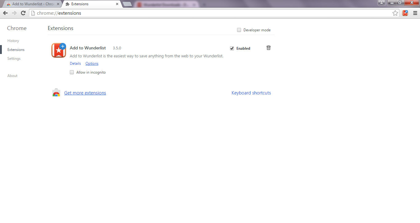 Add to Wunderlist - Screenshot #1