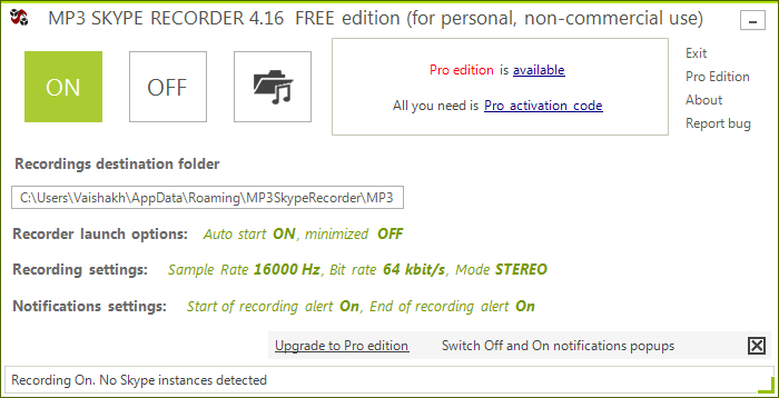 MP3 Skype Recorder - Screenshot #4
