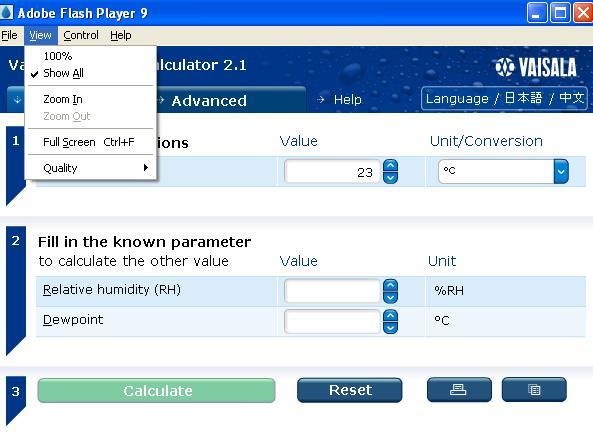 Vaisala Humidity Calculator - Screenshot #3