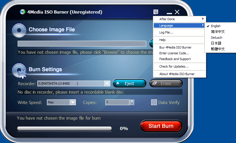 4Media ISO Burner - Screenshot #2