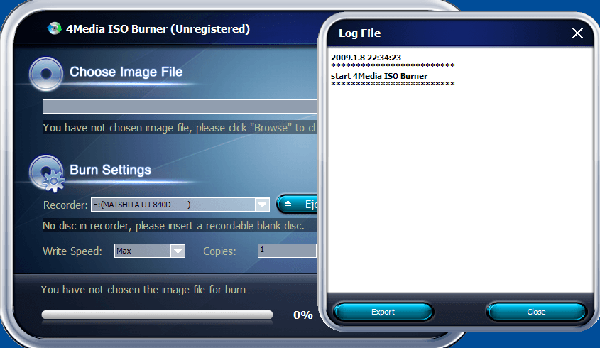 4Media ISO Burner - Screenshot #1