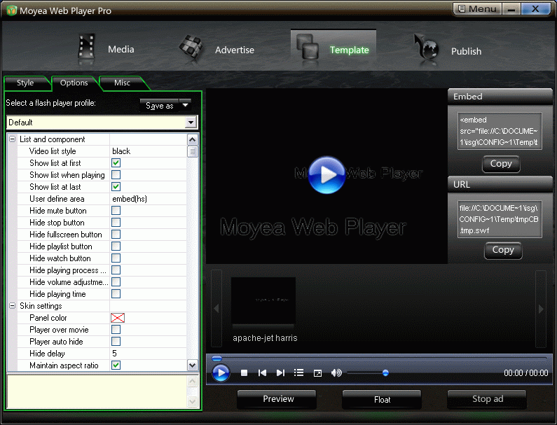 Moyea Web Player Pro - Screenshot #4