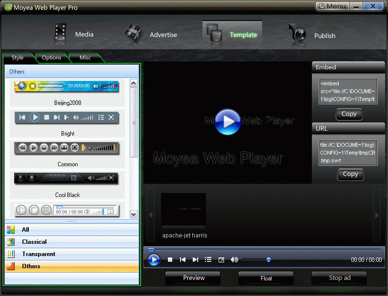 Moyea Web Player Pro - Screenshot #2