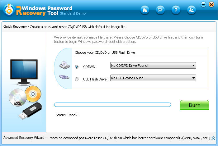 Windows Password Recovery Tool Professional - Screenshot #2