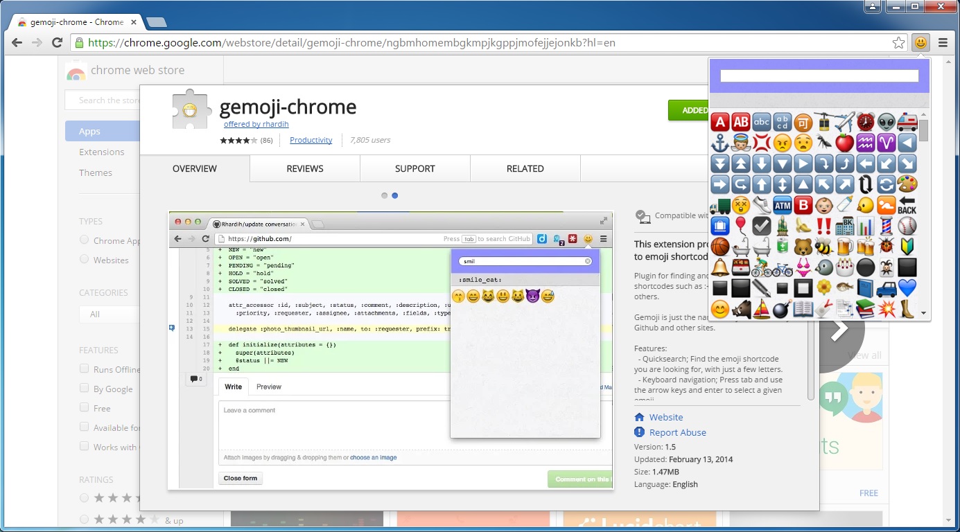 gemoji chrome - Screenshot #2