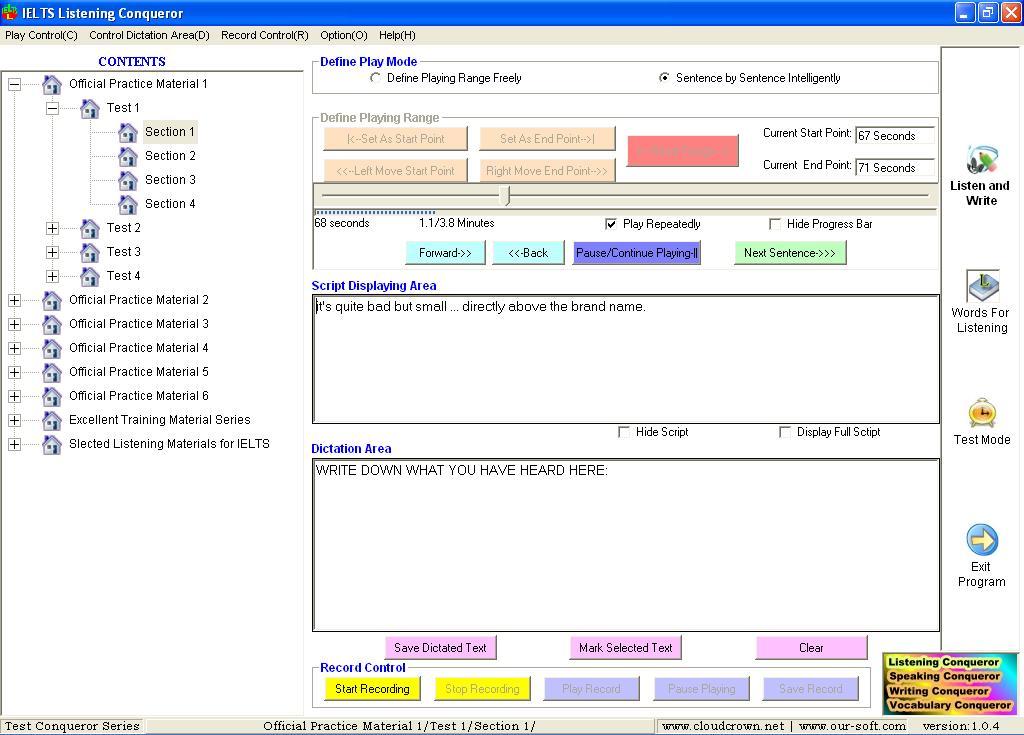 IELTS Listening Conqueror - Screenshot #2