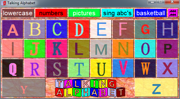 kids talking alphabet