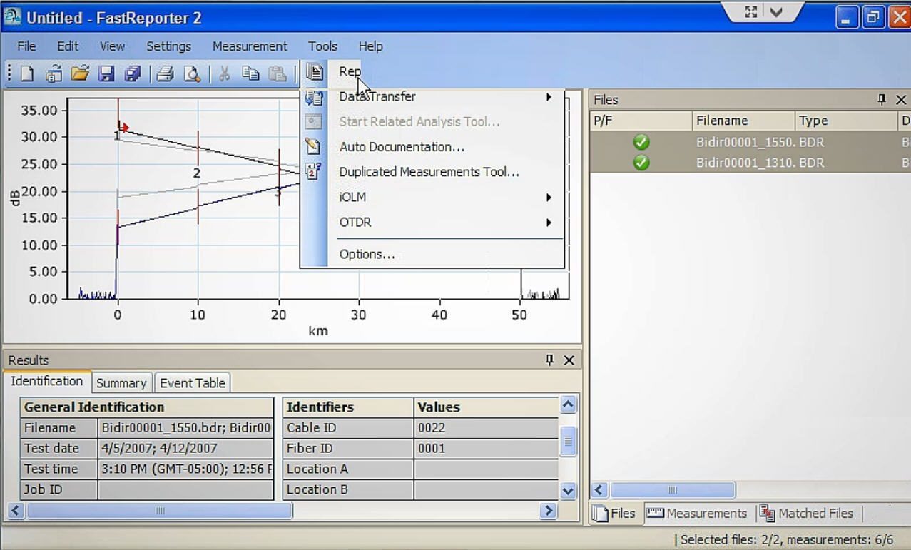 EXFO FastReporter - Screenshot #1